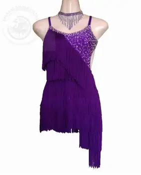 

New Latin dance costume sexy senior tassel latin dance dress for women latin dance competition dresses S-4XL LD-44