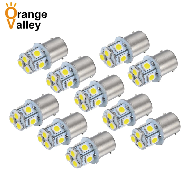 10 шт. 1156 BA15S P21W S25 3496 Автомобильные светодиодные лампы s 8 5050 SMD Стоп светильник