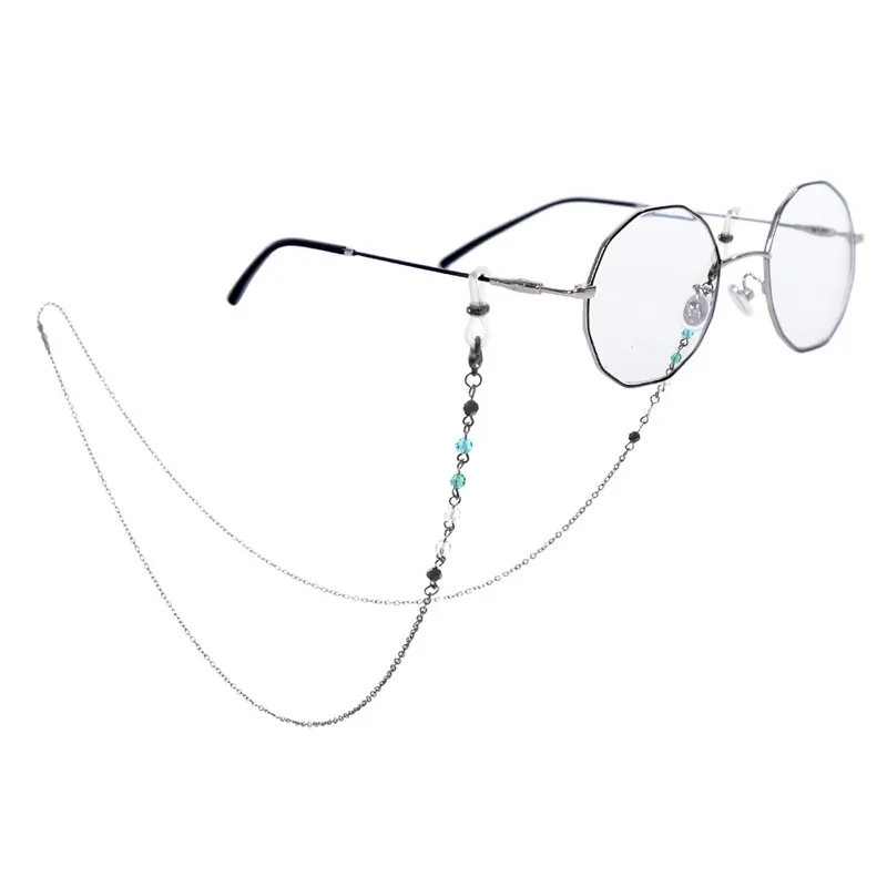 Imixlot модные Очаровательные очки с цепочкой Хрустальные Бусины, на шею ремень противоскользящая цепочка для очков шнур для очков держатель шнурка