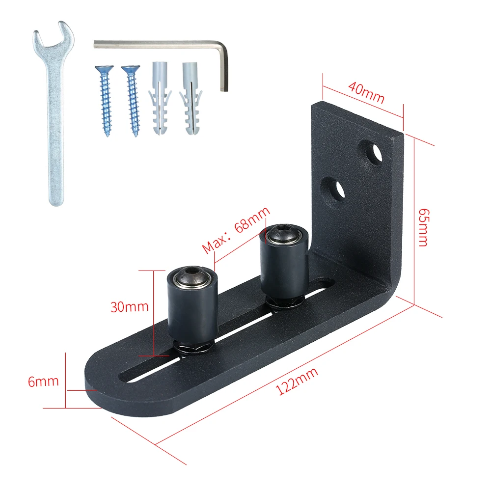 Barn Door Floor Guide Barn Door Rolling Guide Stay Roller Sliding Adjustable Two Rollers Guide Flush Guide Roller Sliding Barn