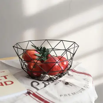 

Stainless Steel Storage Basket Fruit Bowl Household Supplies Office Fruit Basket Domestic Desktop Table Wash Vegetables Basket