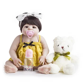 

55CM Reborn baby doll Realistic Newborn Baby Dolls Lifelike Full Body Silicone Reborn Babies Handmade Toddler Dolls Toys For Kid
