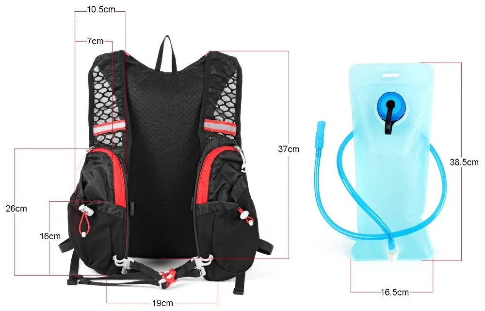 18LRunning Bag Bicycle Backpack Train Running Cycling Marathon Bag Rucksack Hydration Men Sport Bags Waterproof Riding BikeBack  (11)