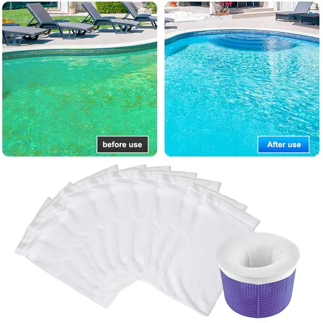 Medence Skimmer Zokni Tartós Elasztikus Szűrőmentő Szűrők Kosarakhoz - Image 5