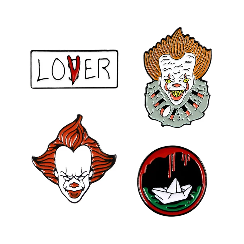 Джокер Эмаль на булавке ювелирное изделие для любителей Loser Club значок Love клоун