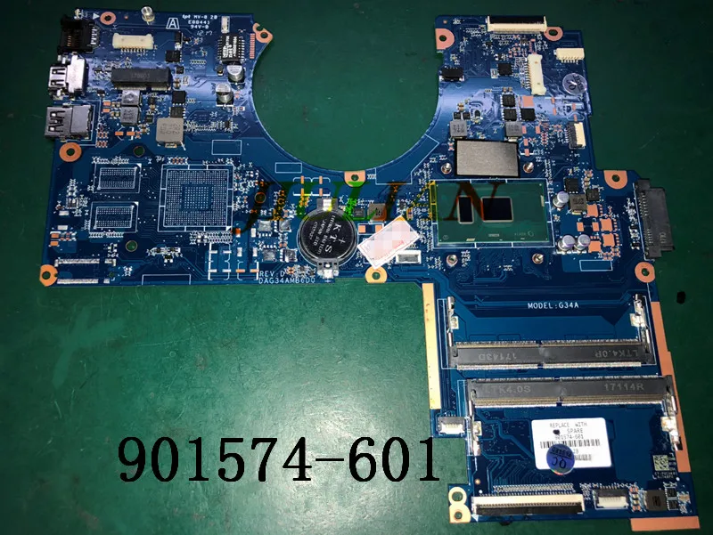 Placa Mae 901574-001 для HP Pavilion 15-AU материнская плата ноутбука DAG34AMB6D0 901574-601 Вт/I5-7200U