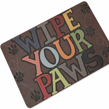 

Rubber Bathroom Floor Mat Black White Letters Non-Slip Door Mat Bedroom Livingroom Shower Room Entrance Welcome Floor Mat Tatami