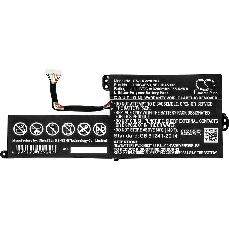 Обновленная батарея Cameron Sino для lenovo Chromebook N21, Chromebook N21-80MG