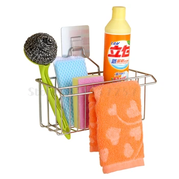 

304 sink hanging basket pool sponge wash cloth to collect the shelf stainless steel leaching rack kitchen supplies rack