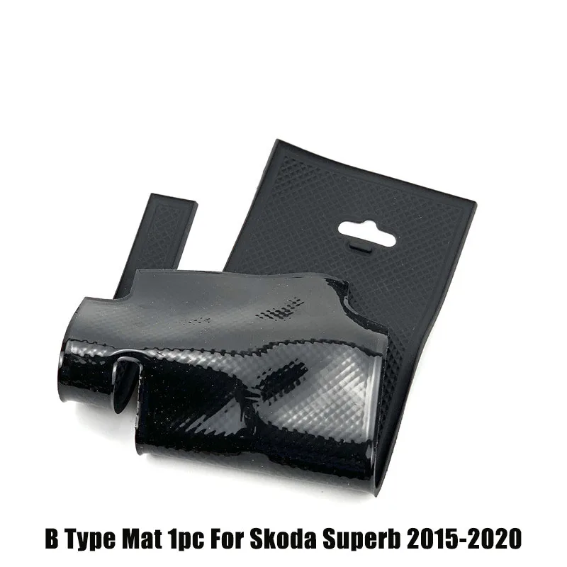 Автомобильные аксессуары центральный подлокотник ящик для хранения для Skoda Superb Octavia A7 KODIAQ консоль поддон для перчаток держатель Контейнер стайлинга автомобилей - Название цвета: Mat For Superb Btype