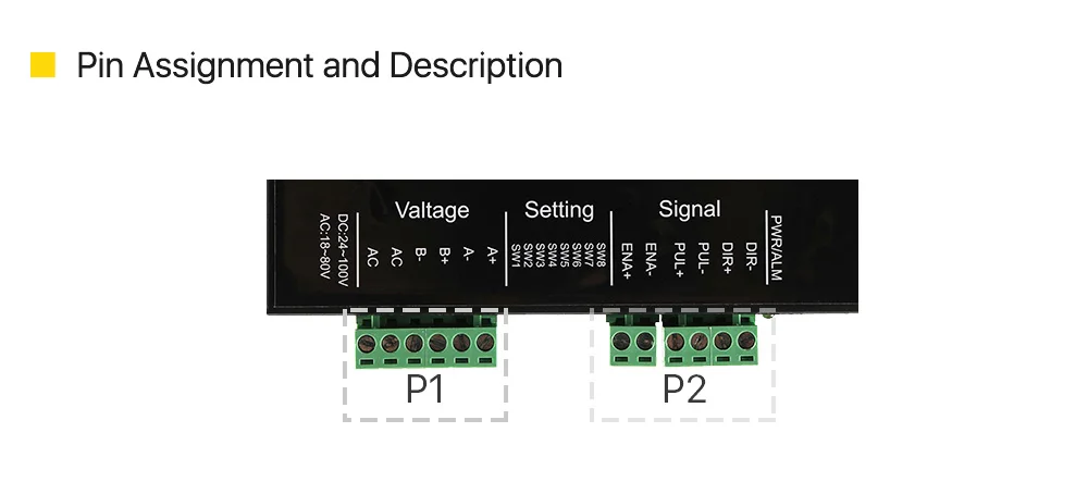 Cloudray DM860S 2-Phase Stepper Motorista Tensão de