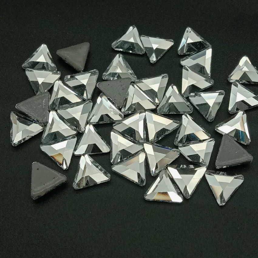 6mm triangle C 60 шт Стразы AB Crystal Mix Multishape с плоской задней частью, горячая фиксация Стразы/утюг на плоской задней кристаллы AB для лака для ногтей, Стекло со стразами - Цвет: 6mm triangle C