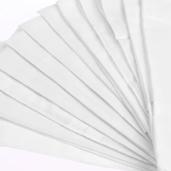 

12pc/set Women Men White Striped Handkerchiefs Square Hankies Hanky NEW GIFT