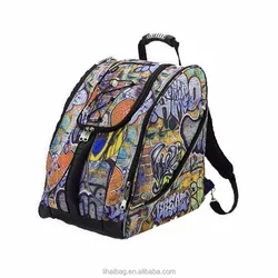 Graffiti styled ski boots bag trendy 2021 waterproof snowboard boots ski accessories