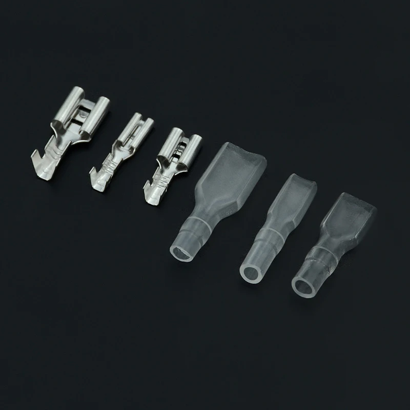 120PCS/box Silver Insulated Wire Connector Electrical Wire Crimp Terminals 2.8 4.8 6.3mm Spade Connectors Assortment Kit
