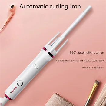 

Fully automatic curling iron for ladies 43W 360° rotating wire Prevent wire winding Ceramic glaze layer Rapid heating