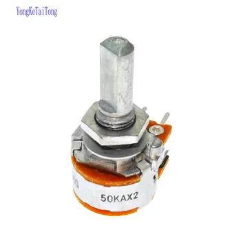 

1PCS RK163 50K 20MM audio amplifier amp volume Dual-unit Rotary Potentiometer Japan ALPS 16-type A50K DIP6 50KAX2 DIY HIFI