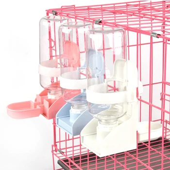 

Pet Automatic Drinking Hanging Cage Water Food Dispenser for Cat Dog Hanging Bottle Multi-function Pet Feeding Drinking Supplies