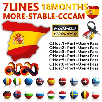 

2020 Best stable CCCAM Cline 1 year 18 months 7-line for Full HD DVB-S2 Tv receptor satellite receiver Spain Poland Free test