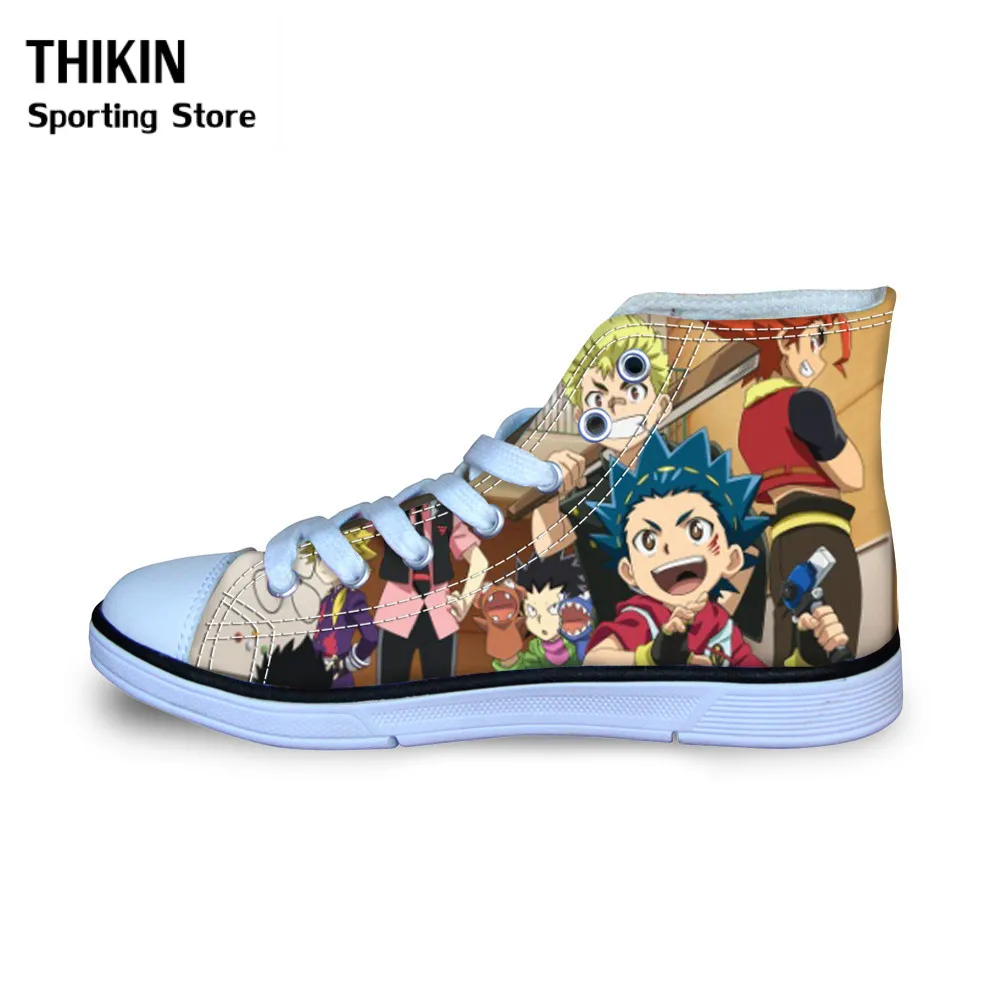 THIKIN/детская прогулочная обувь; популярная парусиновая обувь Beyblade Burst с высоким берцем для мальчиков и девочек; коллекция года; зимние детские спортивные кроссовки для бега