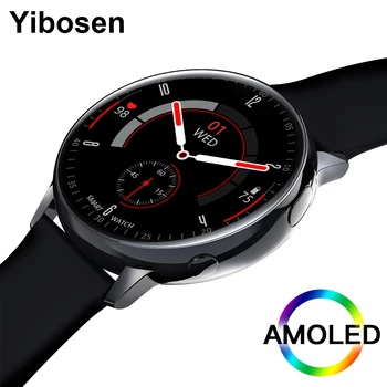 

Yibosen 2020 Luxury Smart Watch AMOLED 1.2“ HD 390*390 ECG Heart Rate Monitor IP68 Waterproof BT5.1 TOP Men Women Smartwatch