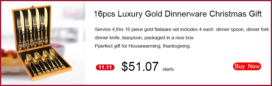 gold cutlery set