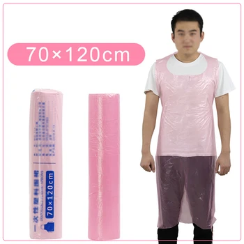 

100pcs Kitchen Disposable Plastic Aprons Waterproof Painting Apron Sleeveless Plastic Aprons 60*100cm 70*120cm