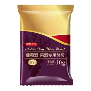 

10g Wine Yeast Home Brewing Saccharomyces Cerevisiae fruit wine Yeast 10g For 50KG Grape Alcohol Active Dry Yeast Liquor