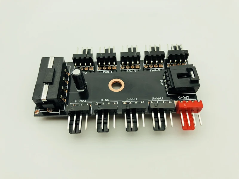 Newest Black PC 1 to 10 4Pin Molex Cooler Cooling Fan Hub Splitter Cable PWM 12V 4Pin Power Supply Adapter For PC Miner Mining