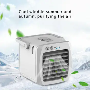 

Mini Air Conditioner Air Cooler Personal Space Air Cooling USB Rechargeable Air Conditioning Light Desk Fan Air Cooler Artic Air
