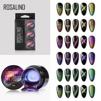

ROSALIND Nail Gel Set 9D Cat Eye Gel Set Of Nail Art Design Semi Permanent UV Gel Nail Polish All For Manicure Varnishes