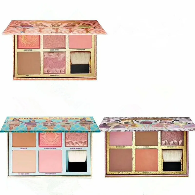 

24pcs Face Cosmetics 5 Color Blush Cheek Palette With Pink or Bronze Squad Cheek Palette With Makeup Brush