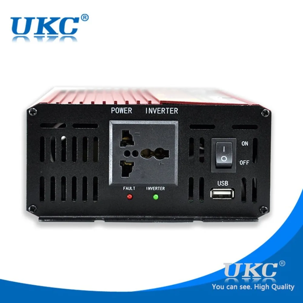 UKC 4000 Вт автомобильный инвертор солнечной энергии постоянного тока 12 В до 220 В Автомобильный адаптер питания портативный синусоидальный автомобильный преобразователь мощности автомобильное зарядное устройство