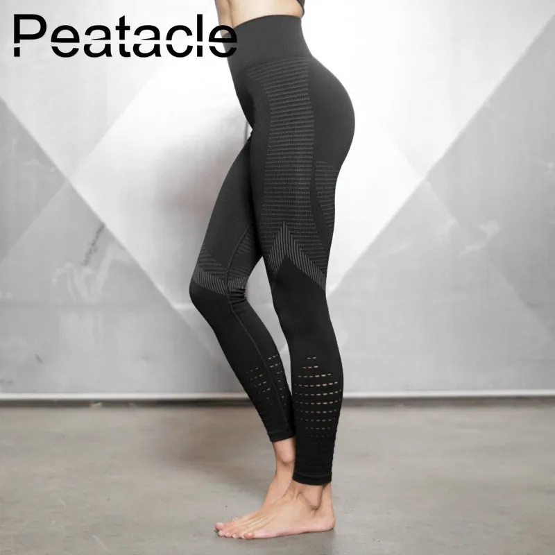 Peatacle, высокая талия, Бесшовные штаны для йоги, спортивные Леггинсы для женщин, для тренировок, тренажерного зала, фитнеса, бега, пуш-ап, компрессионные колготки