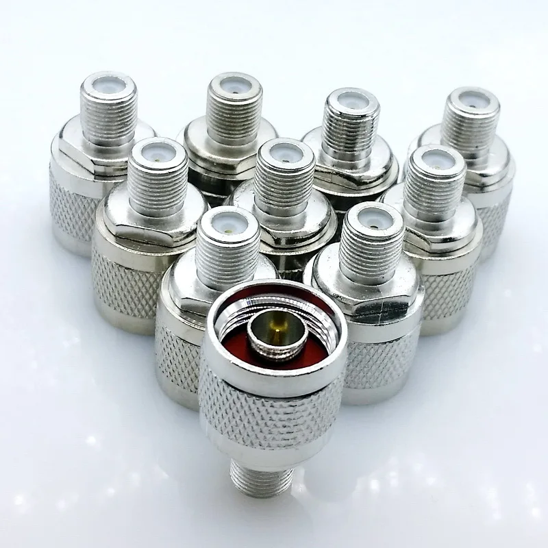 10 шт./лот N-type N штекер для F Женский Разъем RF коаксиальный разъем адаптера