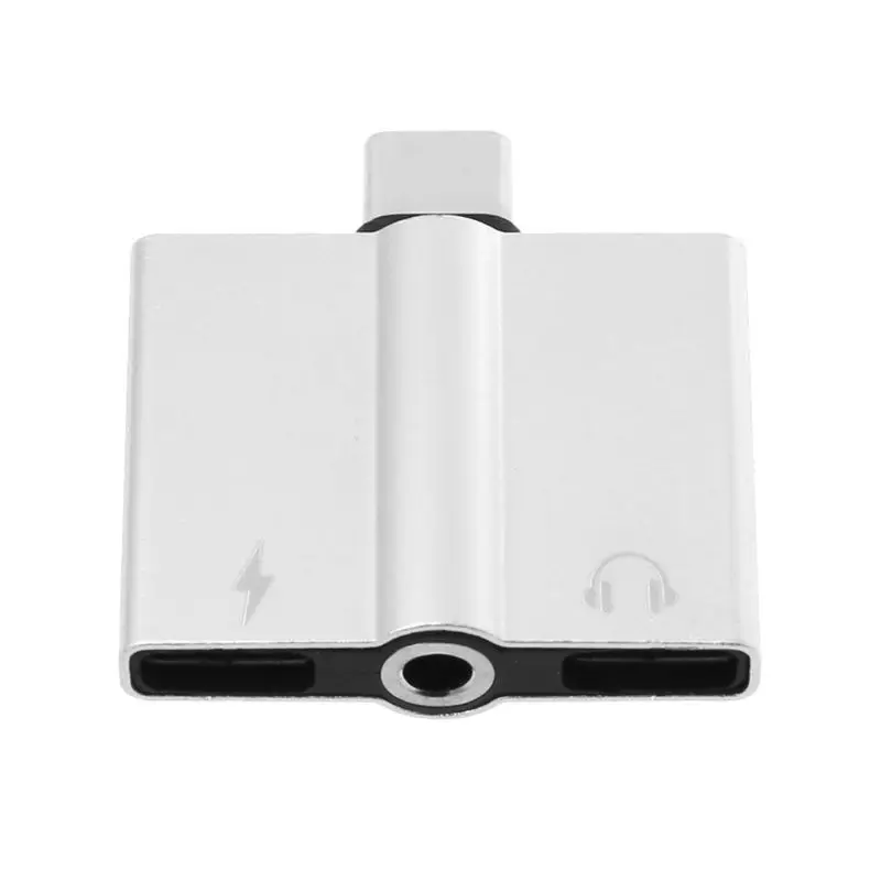 sliver 3в1 type C USB 3,1 аудио+ зарядный разъем для наушников адаптер конвертер для Xiaomi huawei Android смартфон - Цвет: sliver