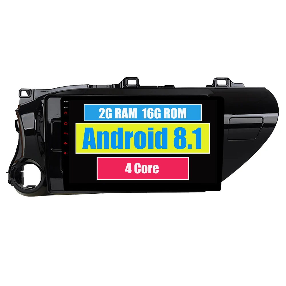 RoverOne Android 9,0 автомобильный мультимедийный плеер для Toyota Hilux Авторадио Bluetooth Радио Стерео навигация DSP - Цвет: Android 8.1