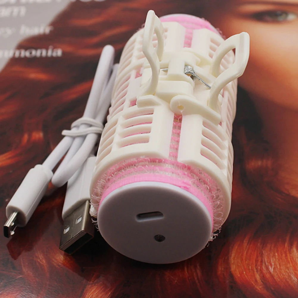 Mini Electric Styling Bangs Roller Self Grip DIY Tools Salon ABS Portable USB Charging Easy Use Fluffy Hair Curler