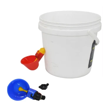 

1- 5 Pcs Chicken Drinking Cup Automatic Drinker Chicken Feeder Plastic Poultry Water Drinking Cups Easy Installation With Screws