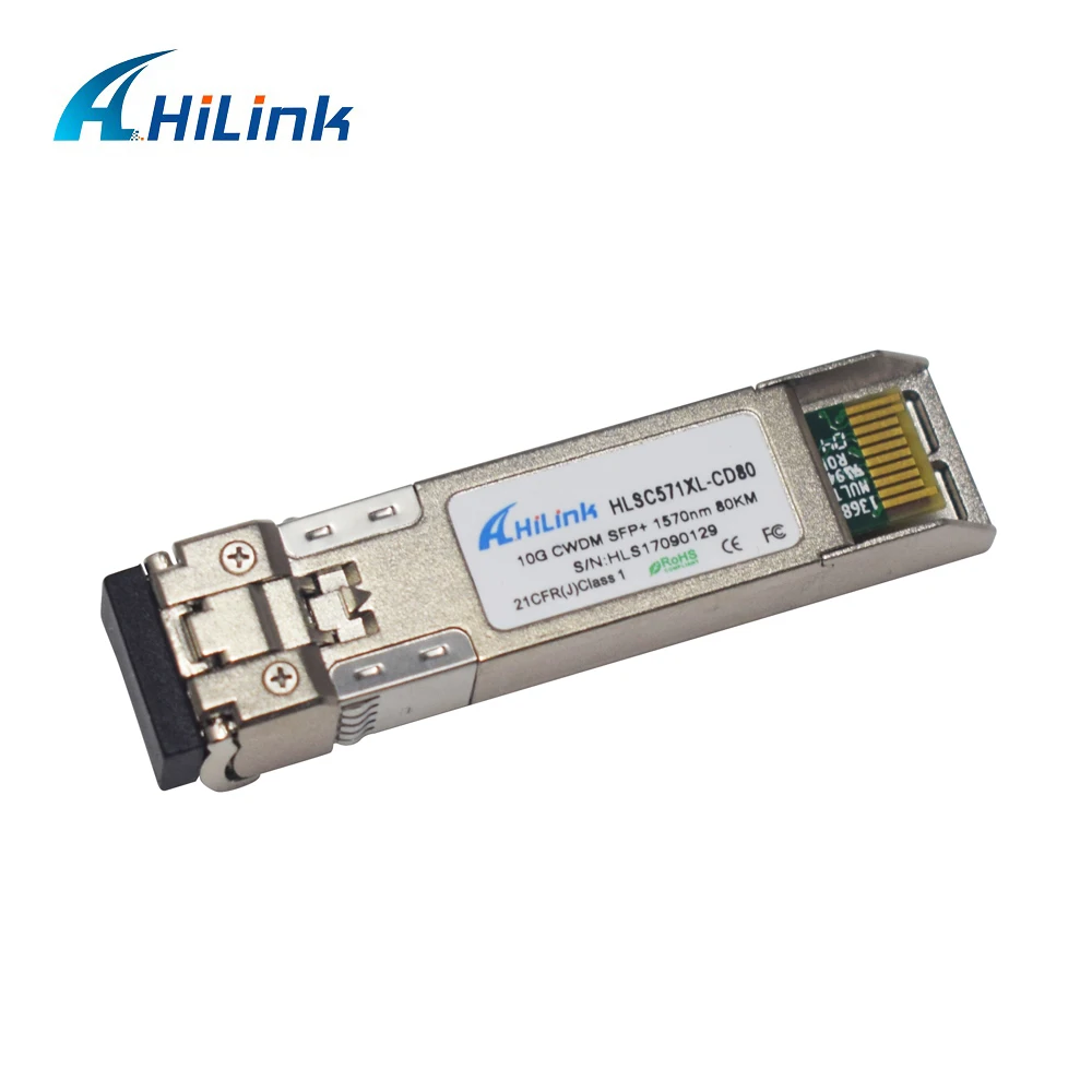 Hilink оптический приемопередатчик 10G cwdm sfp+ 1570nm zr 80 km LC разъем c ddm