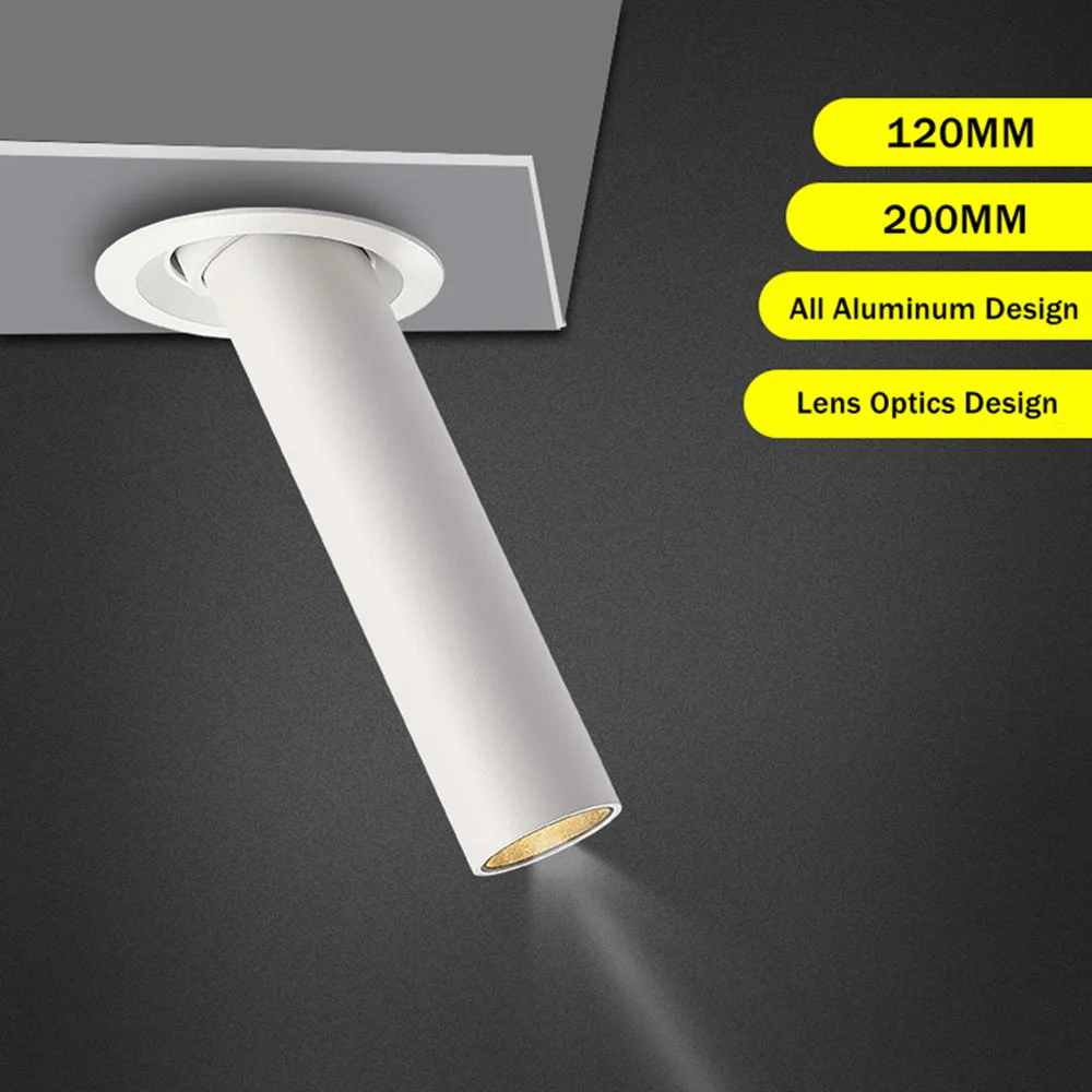 US $18.29 DBFNordic AntiGlare Recessed Downlight 12W BlackWhite Housing 360 Angle Rotatable 3000K4000K6000K LED Ceiling Spot Light
