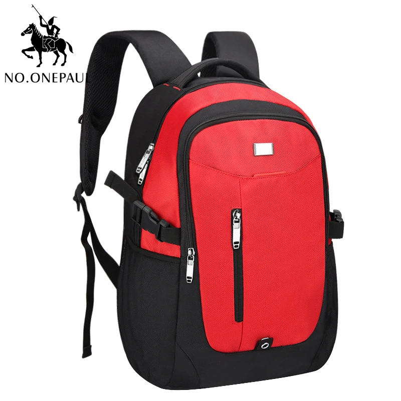 NO.ONEPAUL рюкзак для путешествий мужские многофункциональные сумки с usb зарядкой модный подростковый рюкзак для ноутбука wo мужские сумки - Цвет: X6003-Red upgrade