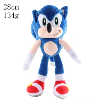 

27cm Sonic Toys Super Sonic the Hedgehog Plush Toy Sonic Shadow Knuckles Tails Cute Soft Stuffed Dolls Keychain
