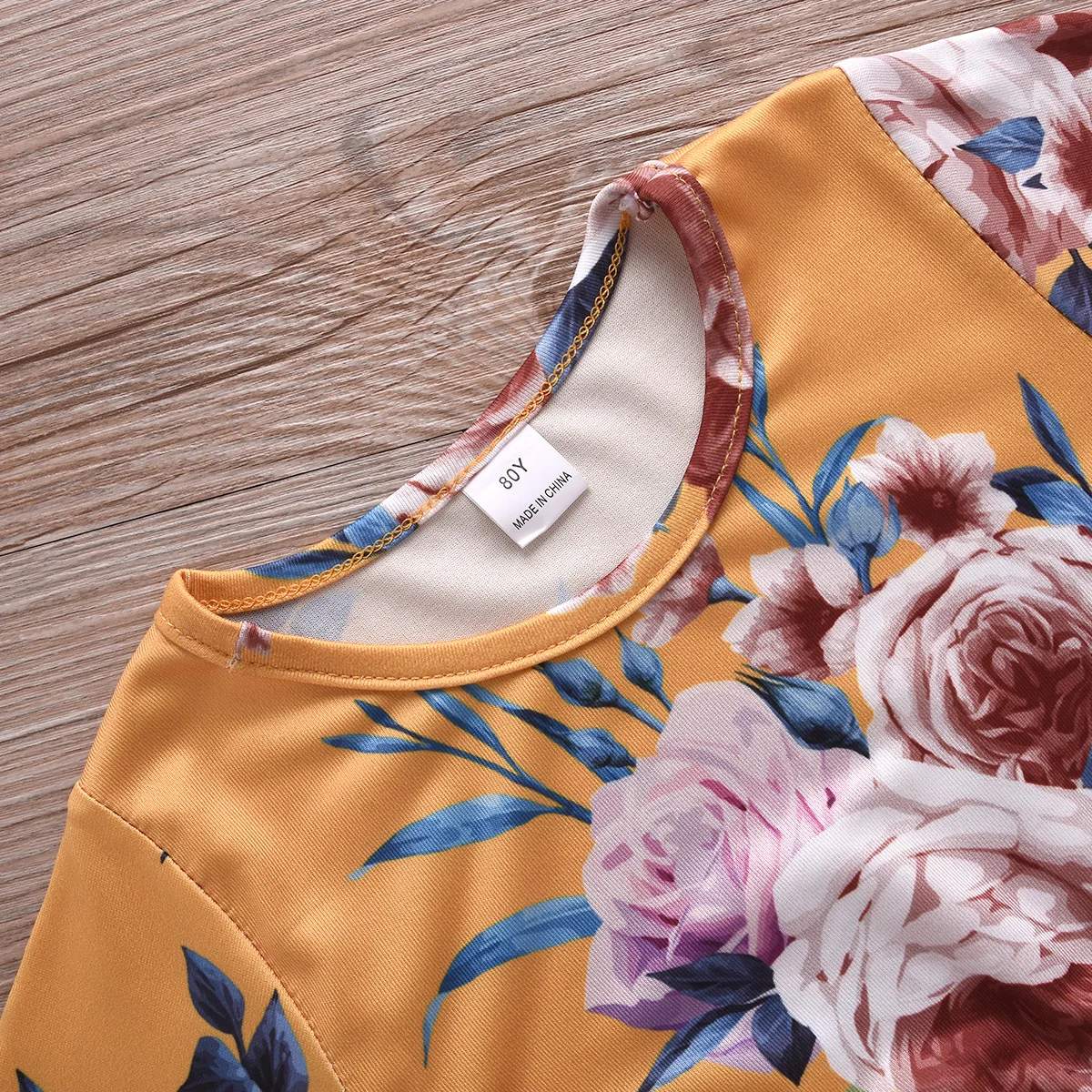 Girls Dresses Fashion Kids Girl Dress Floral Printing Long Sleeve Casual Kids Dresses Children's Clothing Vintage style