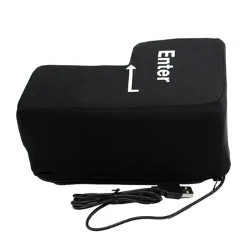 

Slow Rising Big USB Enter Key Anti Stress Button USB Pillow Supersized Unbreakable Office Home Computer Novelty Gages Toys