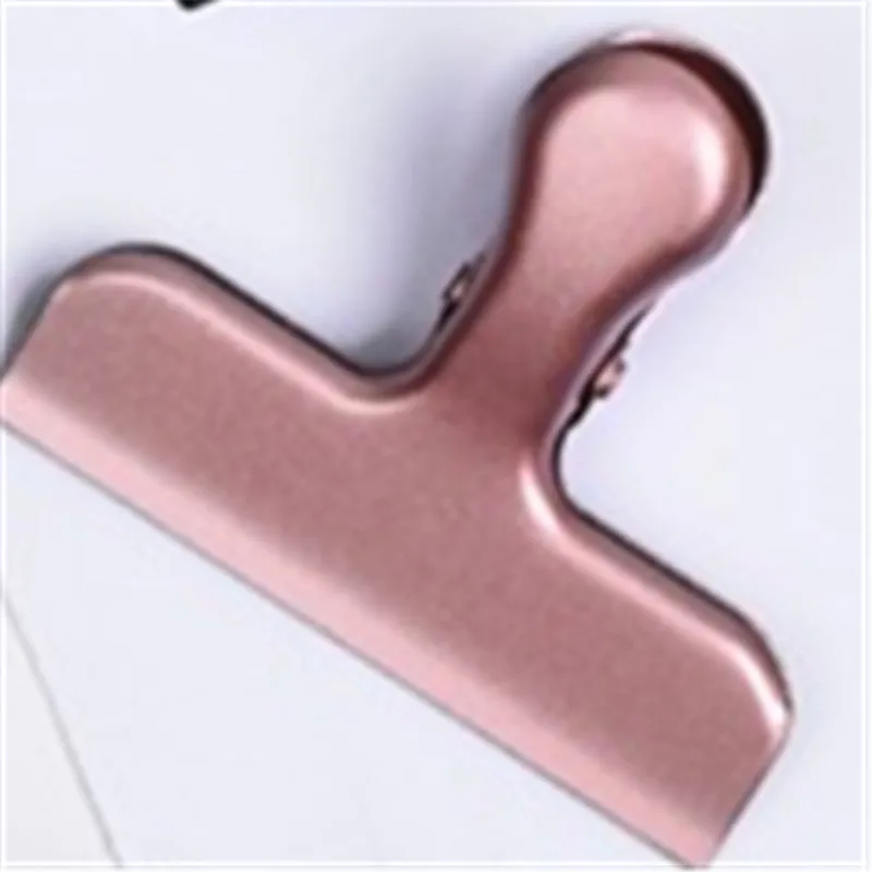 1PC Vintage Binder Clip Metal Planner Clips Pink White Black Gold Color Clamp Office Decorative Supplies School Stationery - Цвет: pink