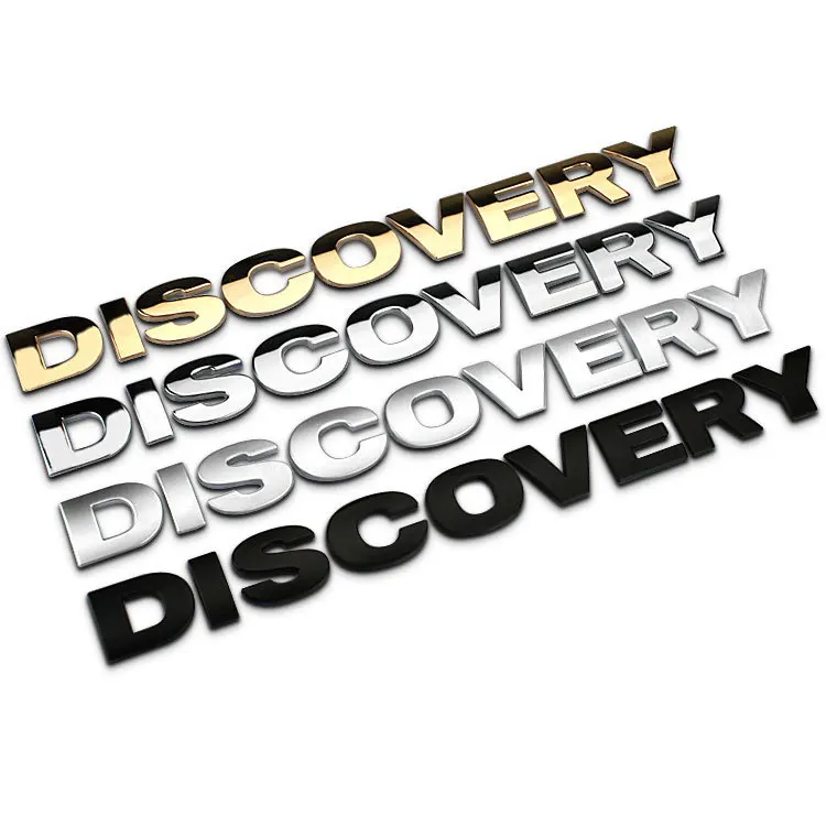 

Car Modified Land Rover Discovery Bumper Stickers Metal Discovery Machine Cover Car Logo Word Mark Modified Tail Tag Car Sticker