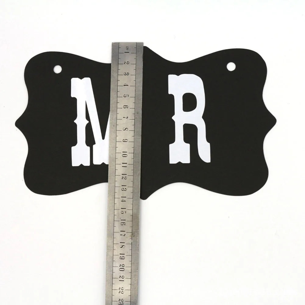 2 шт./компл. DIY черный Mr Mrs бумажная доска+ лента знак фото стенд реквизит свадебные украшения вечерние Для свадебной фотосессии