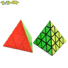 Четыре шага Пирамида магический куб 4x4x4 Cubo Magico Твист Головоломка обучающая игрушка подарок идея Головоломка Развивающие игрушки для детей