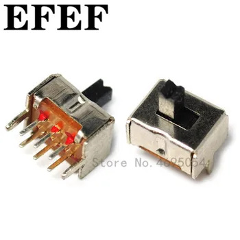 

10PCS Toggle switch SS22D07 2P2T 6Pins DPDT Vertical Handle high 4mm SS22D07VG4